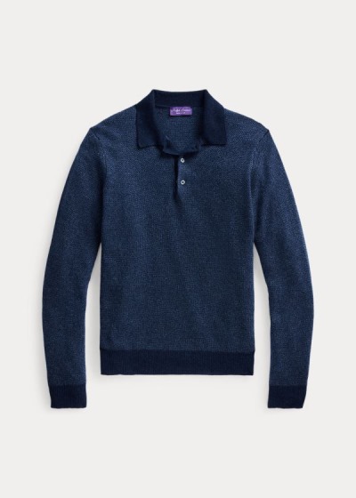 Suéter Ralph Lauren Cashmere Polo-Collar Homem 36024-RFOV